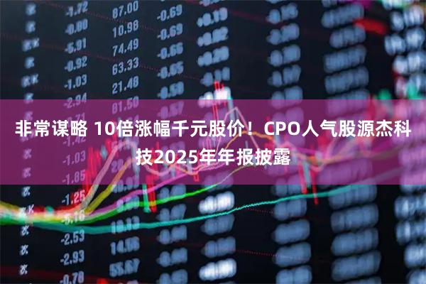 非常谋略 10倍涨幅千元股价！CPO人气股源杰科技2025年年报披露