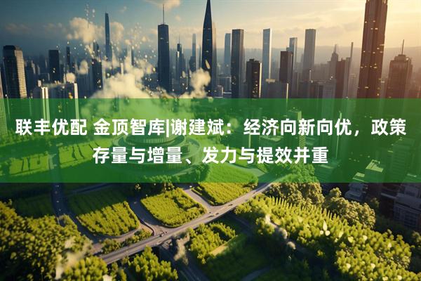 联丰优配 金顶智库|谢建斌:经济向新向优,政策存量与增量、发力与提效并重