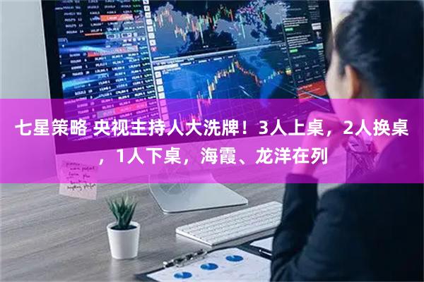 七星策略 央视主持人大洗牌!3人上桌,2人换桌,1人下桌,海霞、龙洋在列