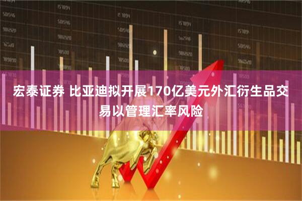 宏泰证券 比亚迪拟开展170亿美元外汇衍生品交易以管理汇率风险