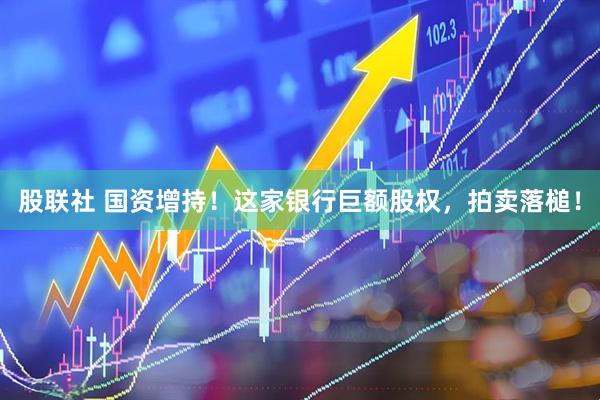 股联社 国资增持！这家银行巨额股权，拍卖落槌！