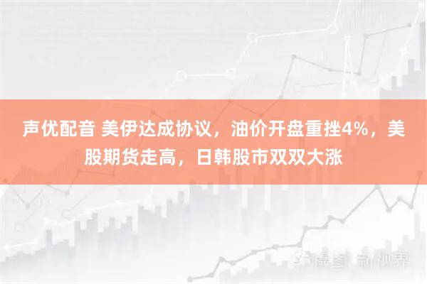 声优配音 美伊达成协议，油价开盘重挫4%，美股期货走高，日韩股市双双大涨